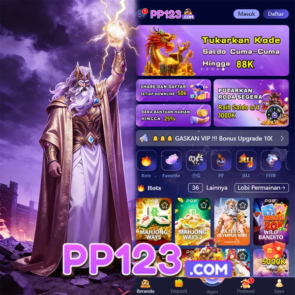 PP123 Bonus Member Baru 100%